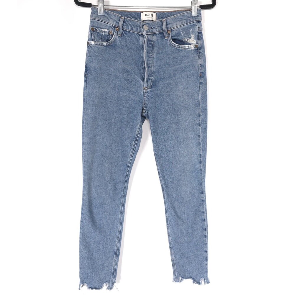 AGOLDE Women's Jeans 26 Distressed Raw Hem 100% Organic Cotton NICO A093D-3002